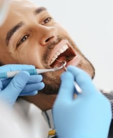 Dental implant treatment in progress