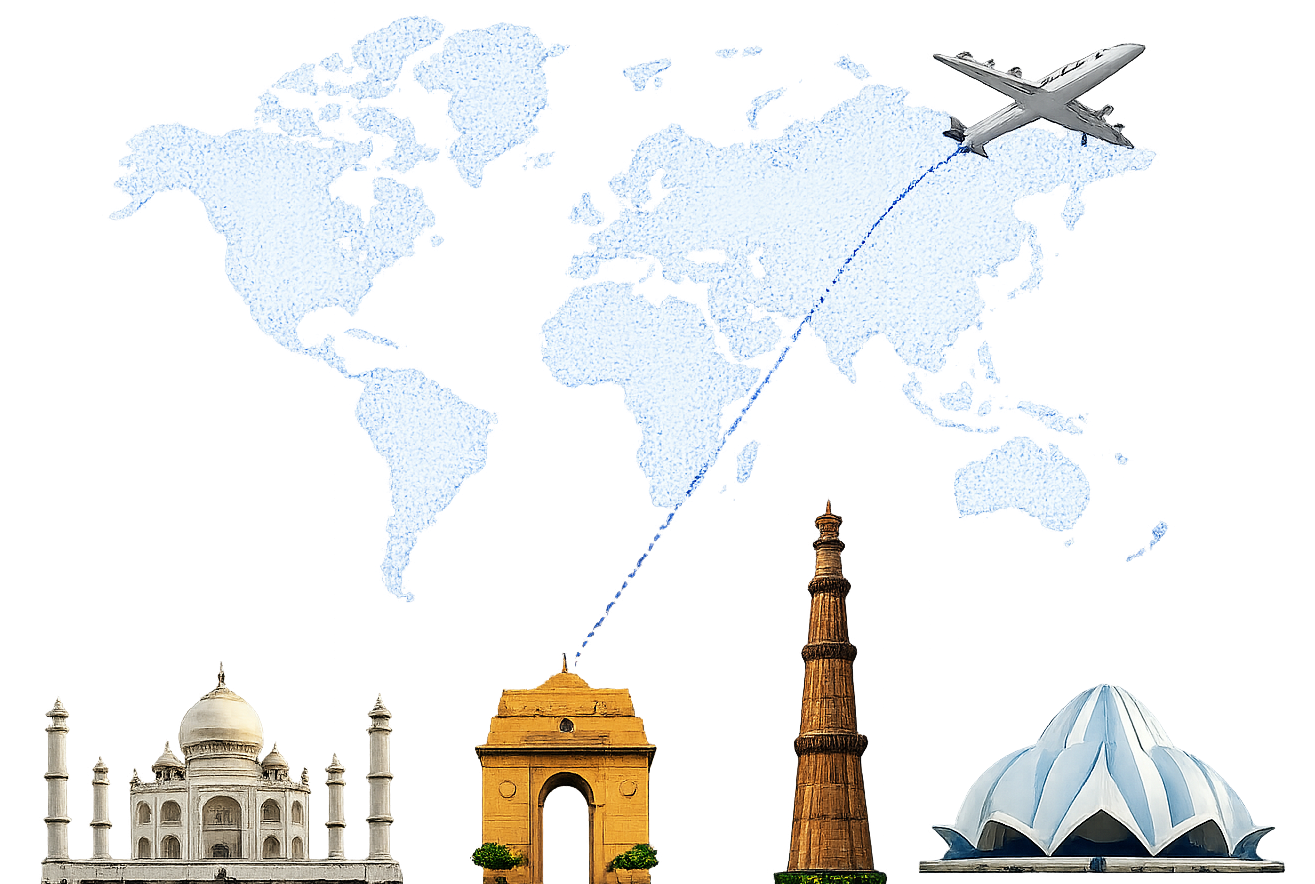 A world map of the countries our patients travel from